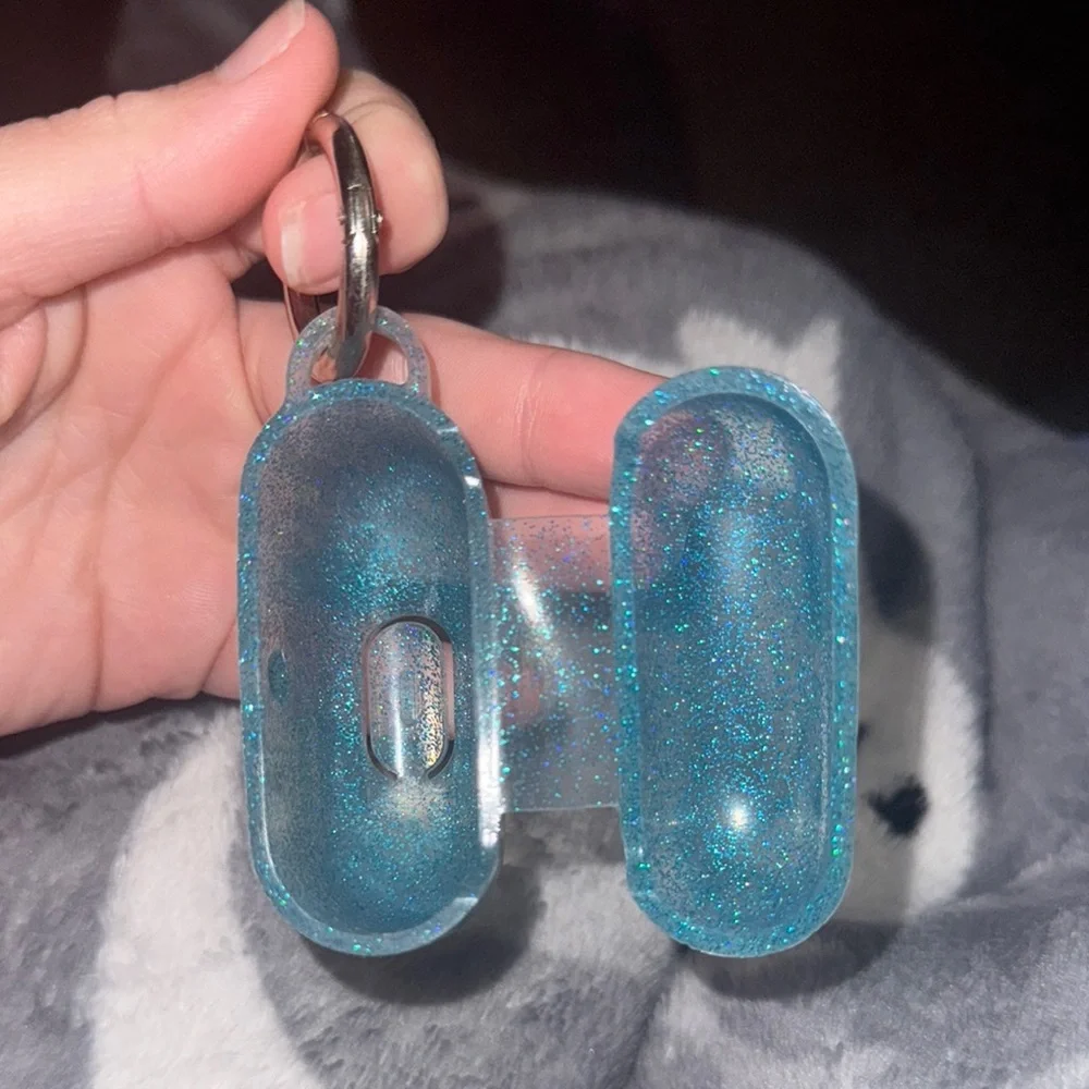 EUC Glittery Blue AirPods Case Cover